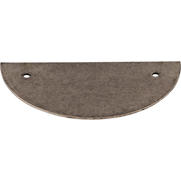 Half Circle Backplate 3 1/2 Inch (c-c) Pewter Antique