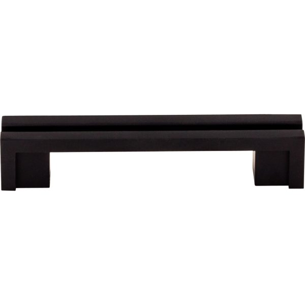 Flat Rail Pull 3 1/2 Inch (c-c) Flat Black