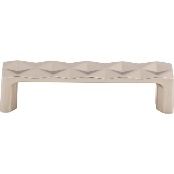 Quilted Pull 3 3/4 Inch (c-c) Polished Nickel
