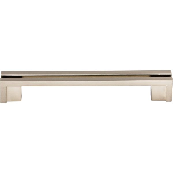 Flat Rail Pull 5 Inch (c-c) Brushed Satin Nickel