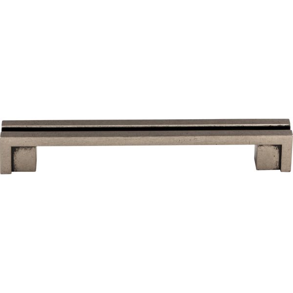 Flat Rail Pull 5 Inch (c-c) Pewter Antique