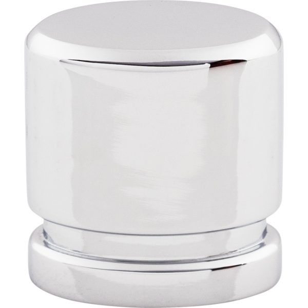 Oval Knob 1 Inch Polished Chrome
