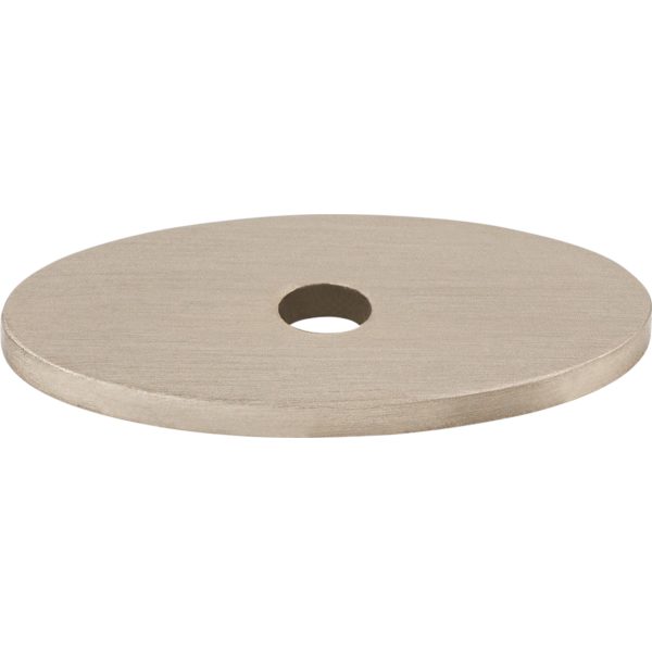 Oval Backplate 1 1/4 Inch Brushed Satin Nickel