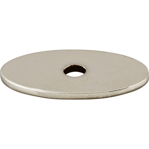 Oval Backplate 1 1/4 Inch Polished Nickel