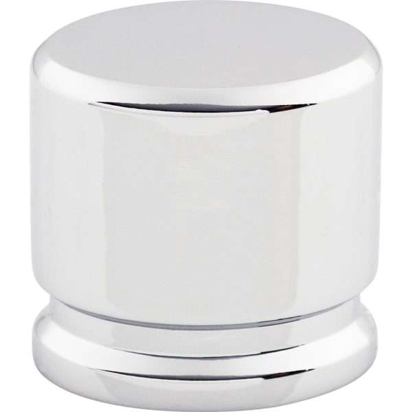 Oval Knob 1 1/8 Inch Polished Chrome