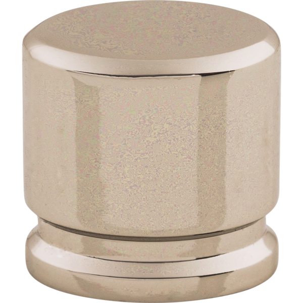Oval Knob 1 1/8 Inch Polished Nickel