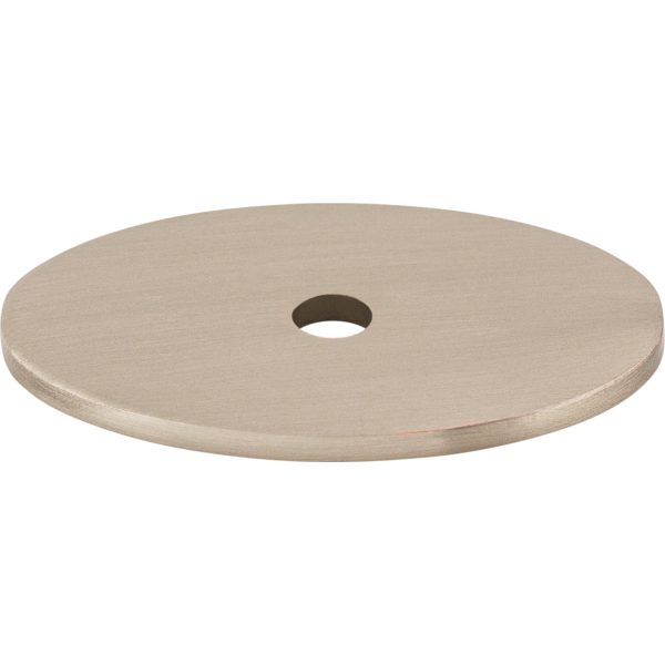 Oval Backplate 1 1/2 Inch Brushed Satin Nickel