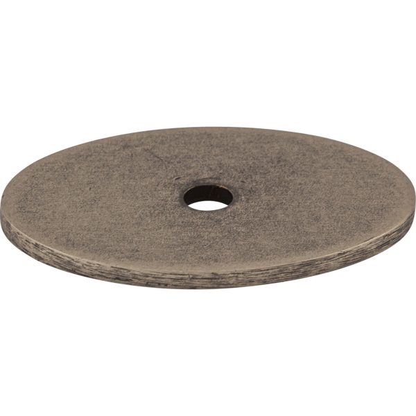 Oval Backplate 1 1/2 Inch Pewter Antique