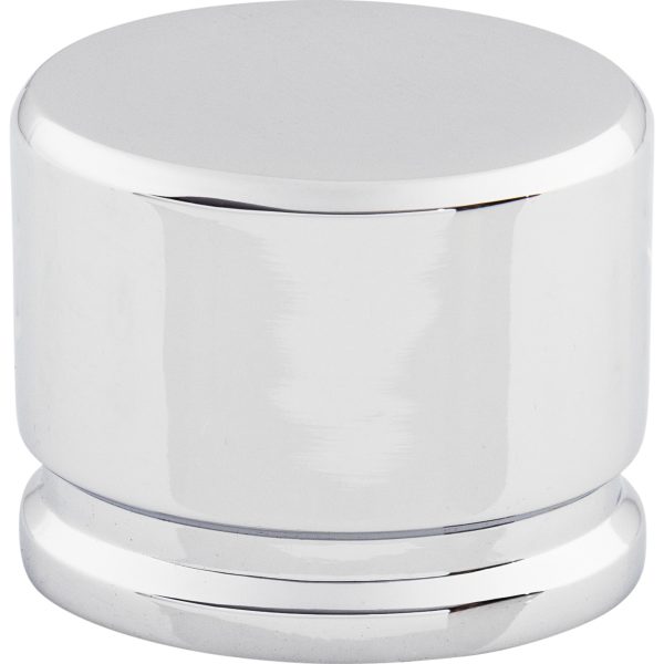 Oval Knob 1 3/8 Inch Polished Chrome