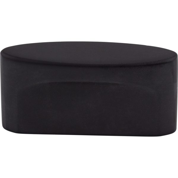 Oval Slot Knob 1 1/2 Inch (c-c) Flat Black