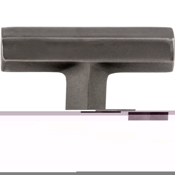 Lydia T Shape Knob 1 3/4 Inch Ash Gray