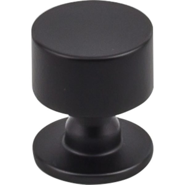 Lily Knob 1 1/8 inch Flat Black