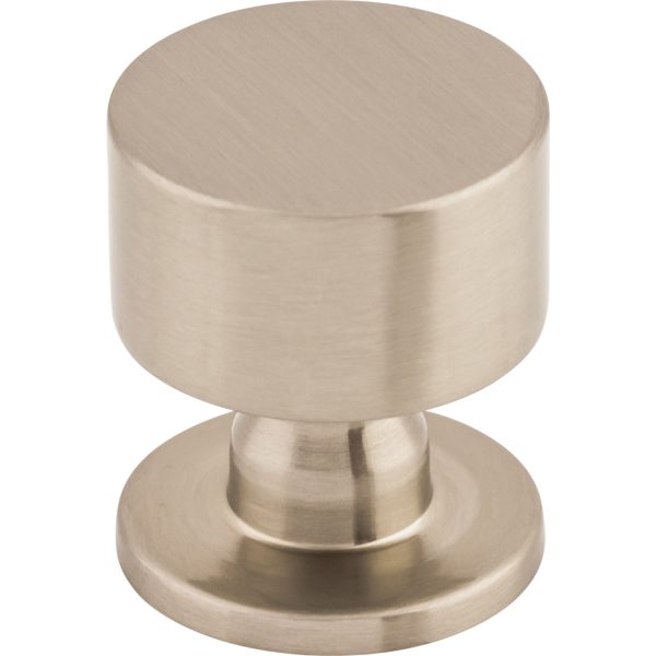 Lily Knob 1 1/8 inch Brushed Satin Nickel