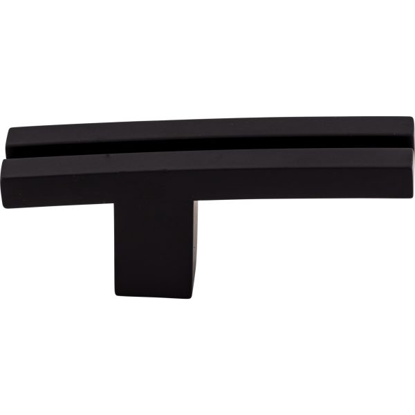 Inset Rail Knob 2 5/8 Inch Flat Black