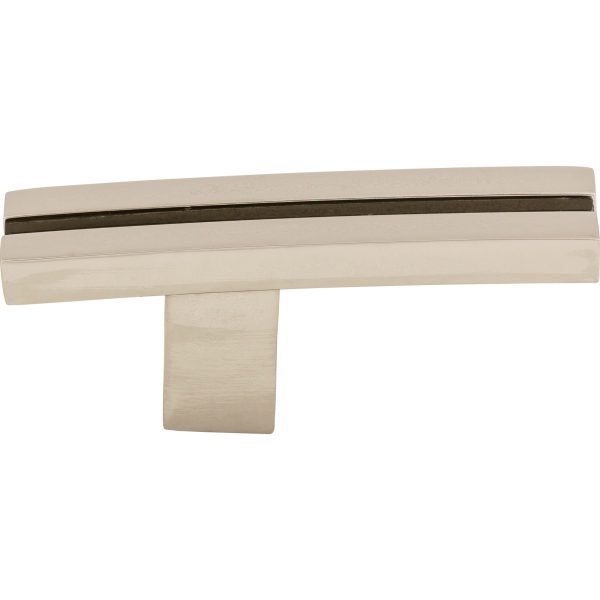 Inset Rail Knob 2 5/8 Inch Polished Nickel