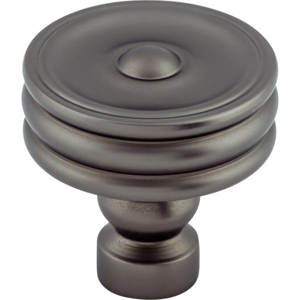 Brixton Ridged Knob 1 1/4 Inch Ash Gray