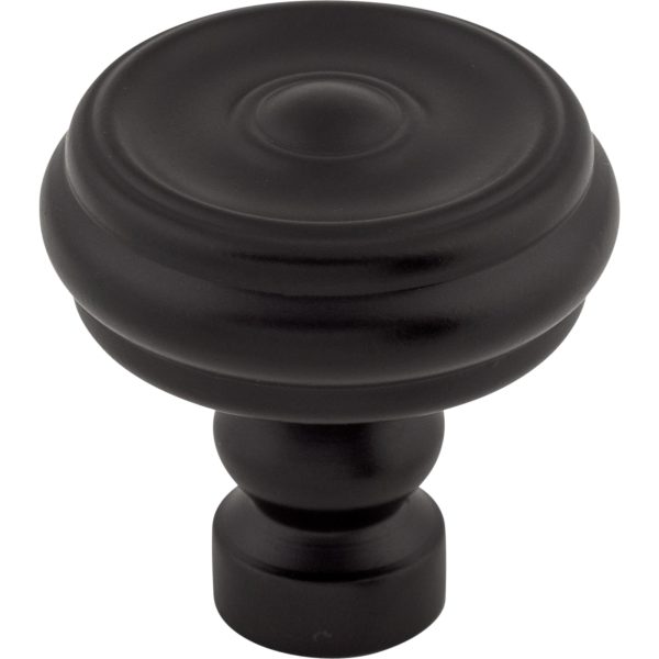 Brixton Button Knob 1 1/4 Inch Flat Black