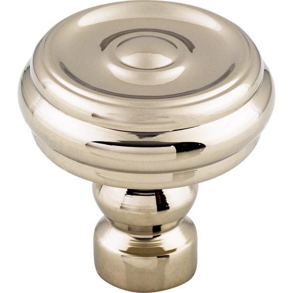 Brixton Button Knob 1 1/4 Inch Polished Nickel