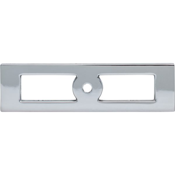Hollin Knob Backplate 3 3/4 Inch Polished Chrome