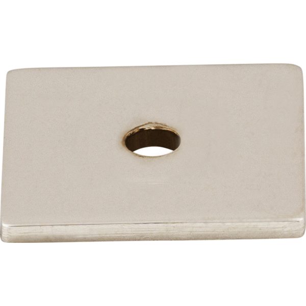 Square Backplate 1 Inch Polished Nickel