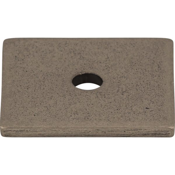 Square Backplate 1 Inch Pewter Antique