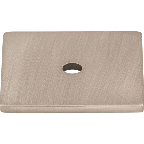 Square Backplate 1 1/4 Inch Brushed Satin Nickel