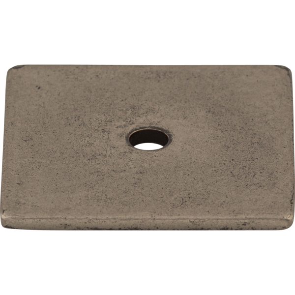 Square Backplate 1 1/4 Inch Pewter Antique