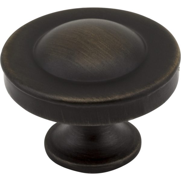 1-1/4" Diameter Antique Brushed Satin Brass Cordova Cabinet Knob
