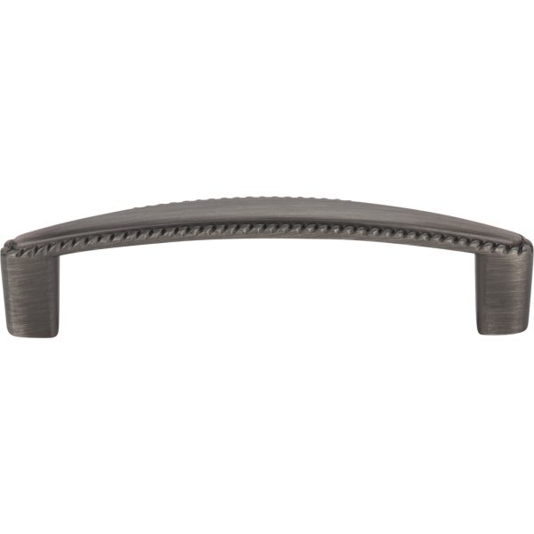 96 mm Center-to-Center Brushed Pewter Rope Detailed Lindos Cabinet Pull - Image 3