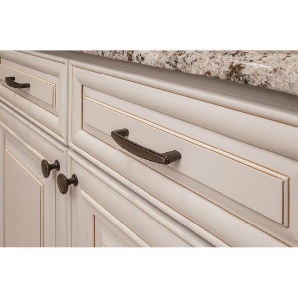 96 mm Center-to-Center Brushed Oil Rubbed Bronze Rope Detailed Lindos Cabinet Pull - Image 5