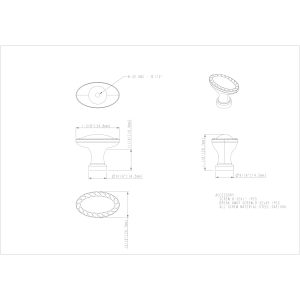 Lindos Cabinet Knob (Z115L) in Satin Nickel