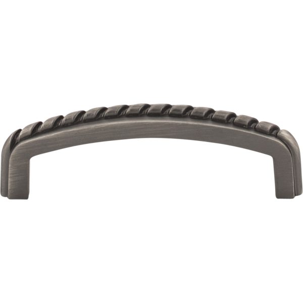 3" Center-to-Center Brushed Pewter Rope Detailed Cypress Cabinet Pull - Image 3