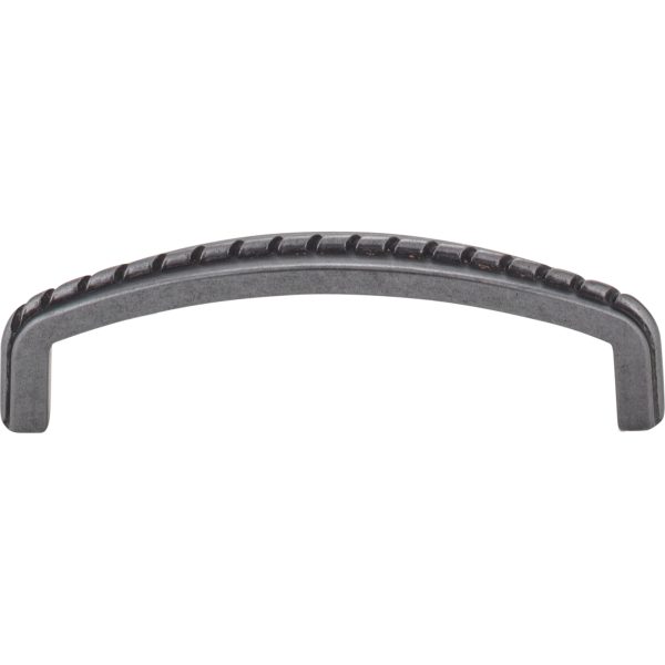 96 mm Center-to-Center Gun Metal Rope Detailed Cypress Cabinet Pull - Image 3