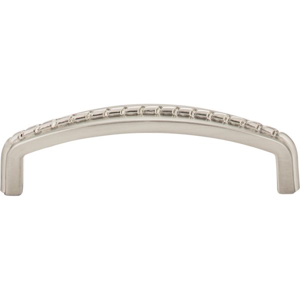 96 mm Center-to-Center Satin Nickel Rope Detailed Cypress Cabinet Pull - Image 3