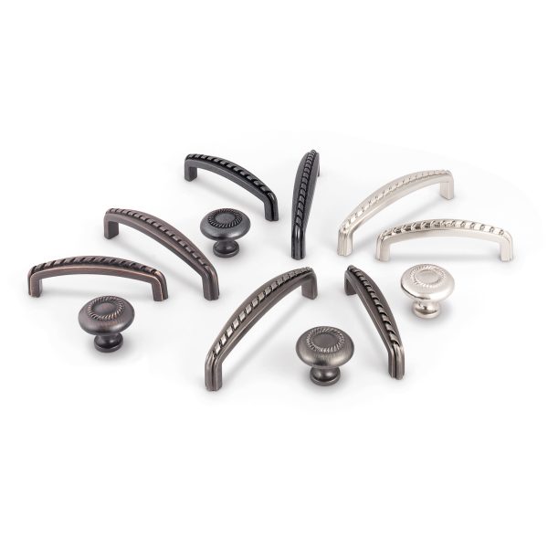 1-1/4" Diameter Brushed Oil Rubbed Bronze Rope Detailed Cypress Cabinet Mushroom Knob - Image 4
