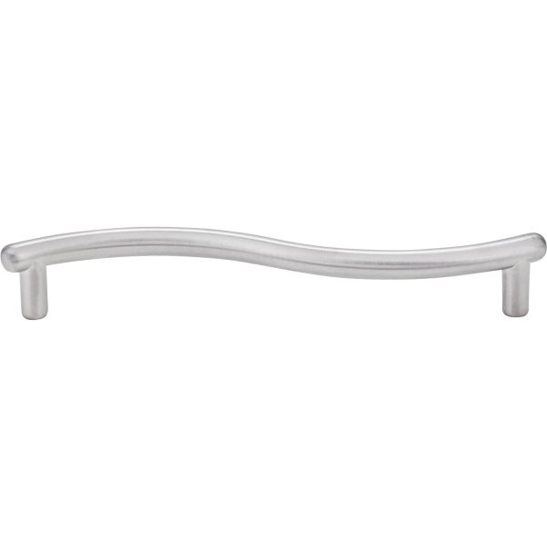 128 mm Center-to-Center Brushed Chrome Wavy Capri Cabinet Pull - Image 3