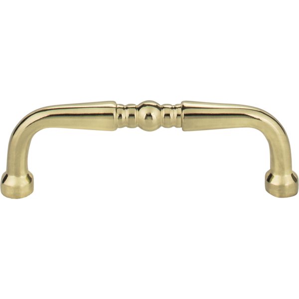 3" Center-to-Center Polished Brass Madison Cabinet Pull - Image 3