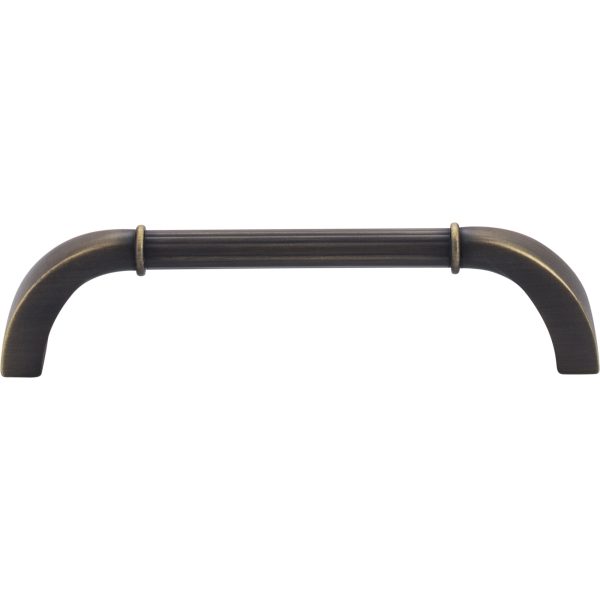 128 mm Center-to-Center Antique Brushed Satin Brass Cordova Cabinet Pull - Image 3