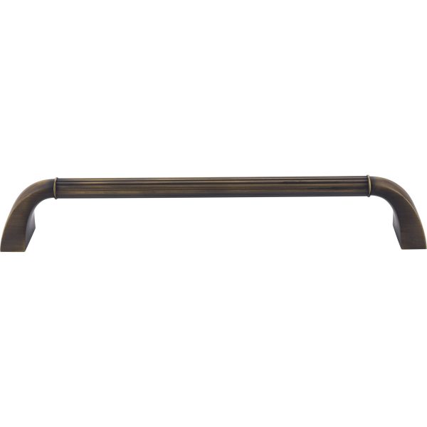 12" Center-to-Center Antique Brushed Satin Brass Cordova Appliance Handle - Image 3