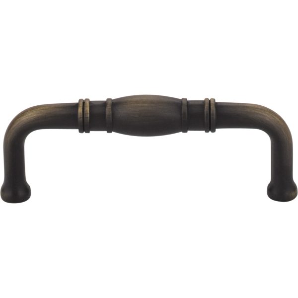 3" Center-to-Center Antique Brushed Satin Brass Durham Cabinet Pull - Image 3