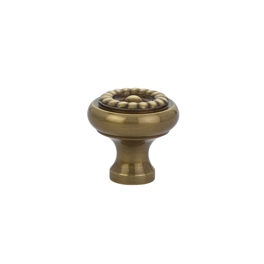 Traditional Cabinet Knob, Brass Rope