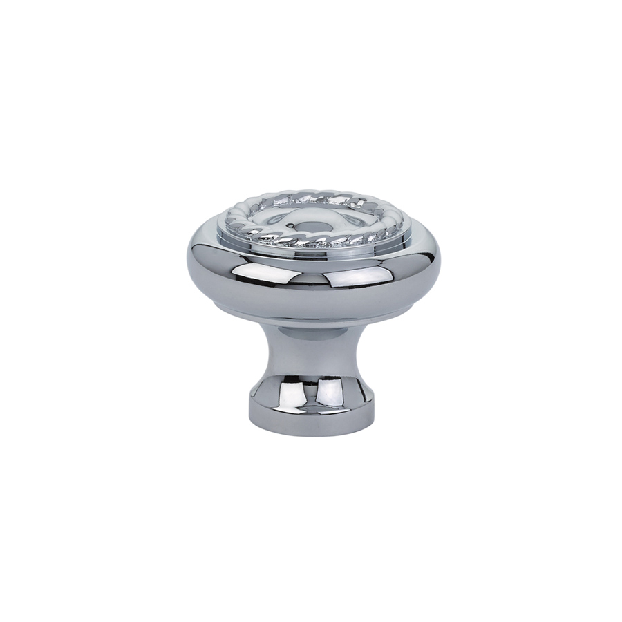 Traditional Cabinet Knob, Brass Rope