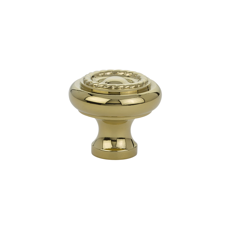 Traditional Cabinet Knob, Brass Rope