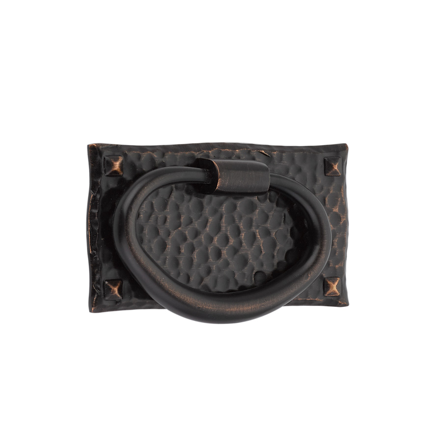 Arts & Crafts Hammered Oval Pull