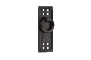 Arts & Crafts Hammered Vertical Ring Pull