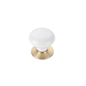 Porcelain Wardrobe Knob, Ice White