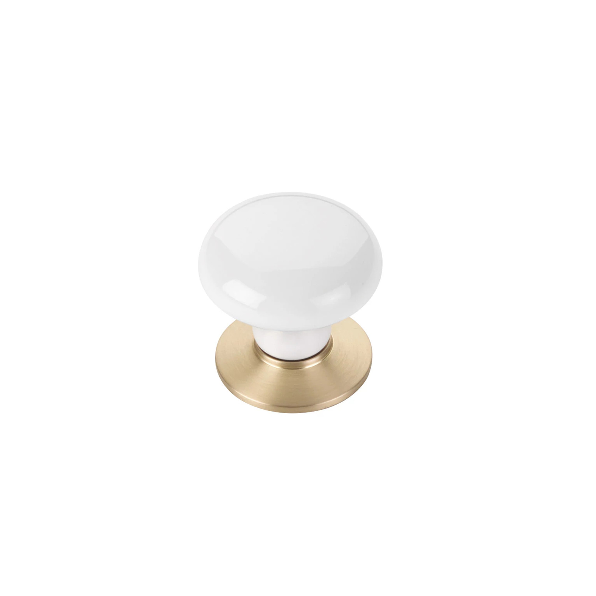 Porcelain Wardrobe Knob, Ice White