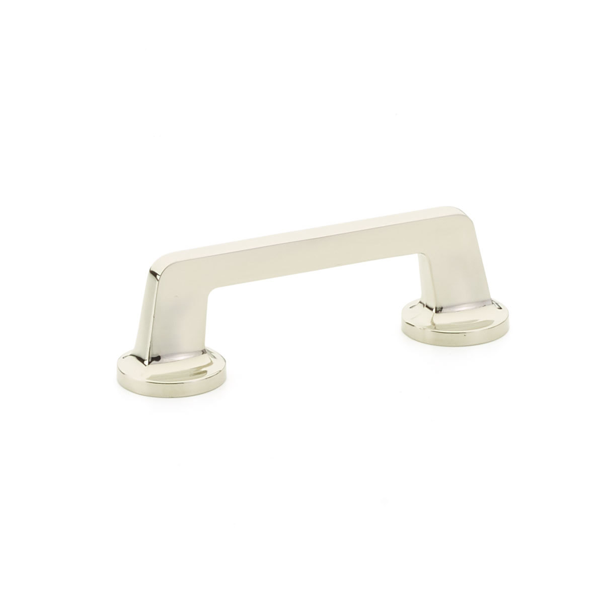 Northport Pull with Round Bases in Polished Nickel
