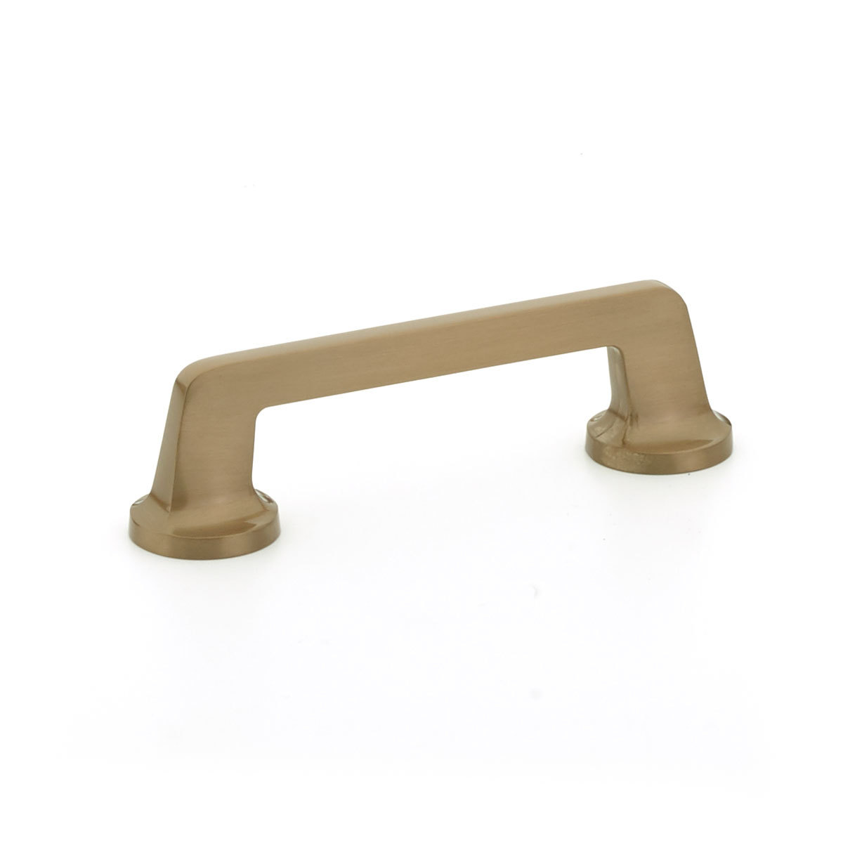 Northport Pull with Round Bases in Brushed Bronze