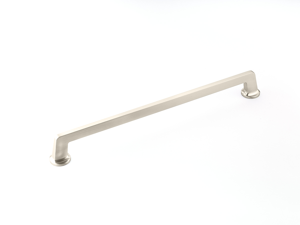 Northport Appliance Pull with Round Bases in Satin Nickel